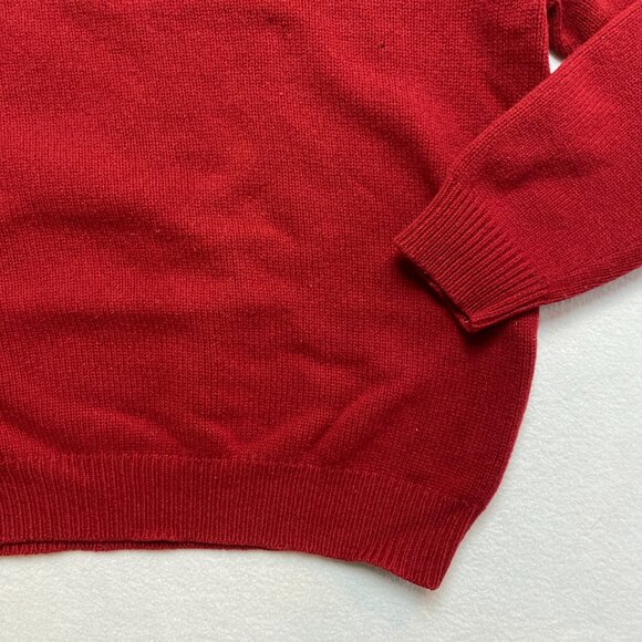 Vintage Polo Ralph Lauren 100% Lambswool Sweater Men's XL Red 1 /4 Zip Pullover - Picture 5 of 12